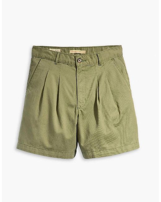 Levi's Green Levi's Pleated Trouser Short Deep Lic