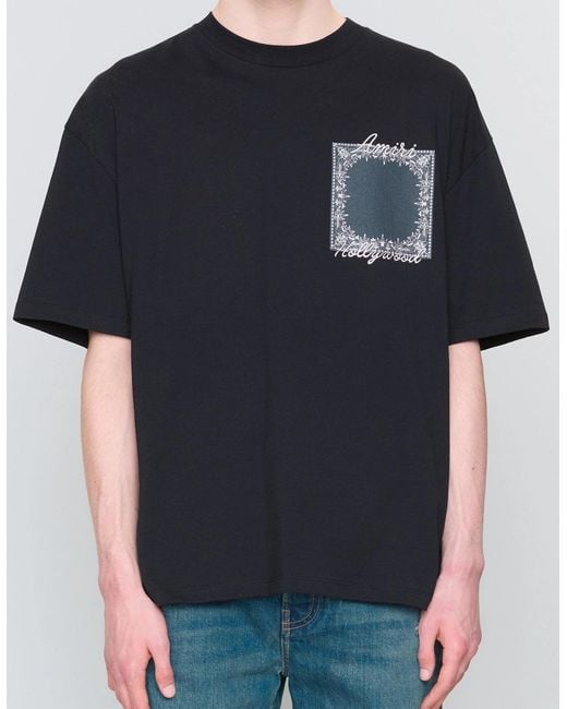 Amiri Blue Ma Quad Bandana Os Tee for men