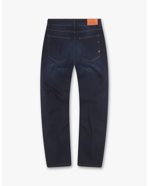 Vingt Quatre Denim Blue Vingt Quatre Straight Fit Rinse Jeans