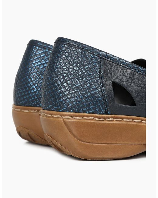 Rieker Blue Denise Slip On Vamp Shoes