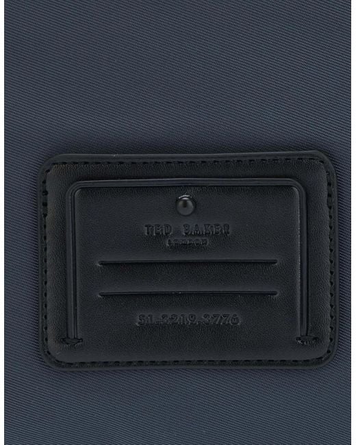 Ted Baker Blue Komute Recycled Twill Backpack for men