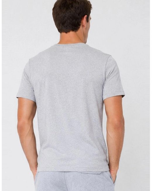Nike Gray Embroidered Logo Swoosh T Shirt for men