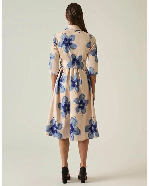 James Lakeland Natural Flower Cotton Dress