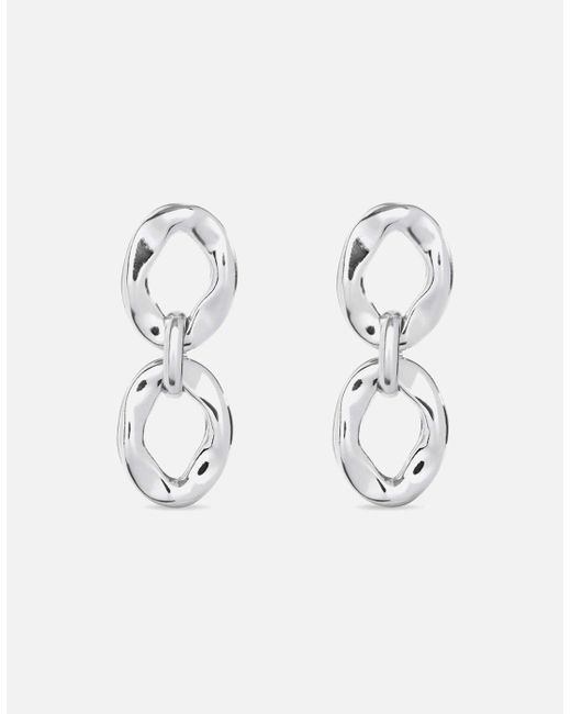 Uno De 50 White Groovy Earrings