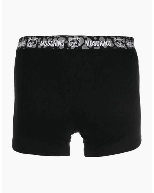Moschino Black Cotton Boxer Trunks for men
