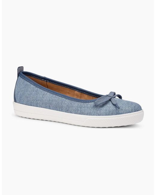 Hotter Blue Willa Wide Fit Slip On Shoes