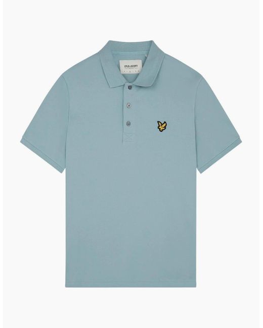 Lyle & Scott Blue Lyle & Scott Branded Chest Logo Away Polo Shirt for men