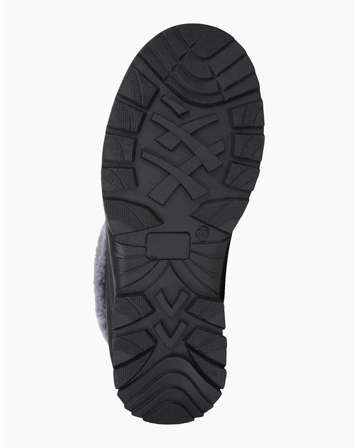 Mountain Warehouse Black Ladies Snowdrift Suede Faux Fur Lined Snow Boots