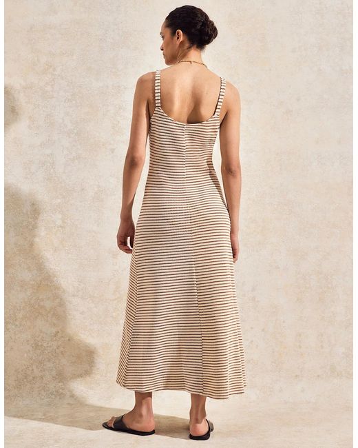 Ro&zo Brown Striped Knitted Dress