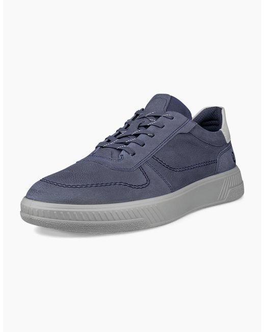 Ecco Blue Move Full Grain Leather Trainers for men