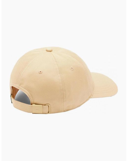 Lacoste Natural Cotton Twill Cap for men