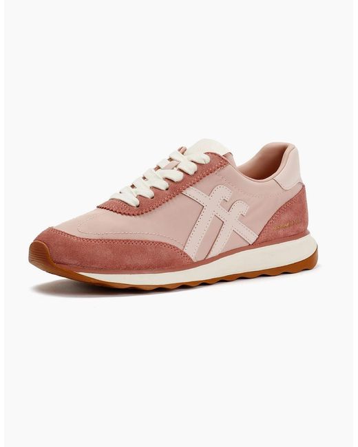 Fitflop Pink Retro-Q X Pantone Suede Trainers