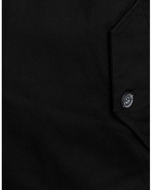 Lyle & Scott Black Cotton Harrington Jacket for men