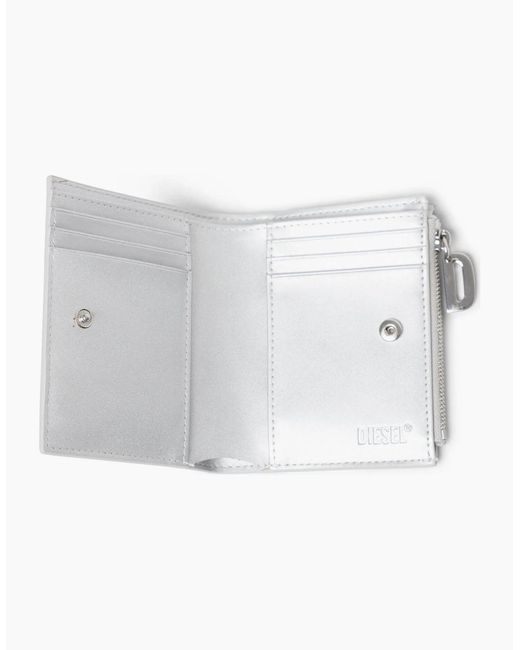DIESEL White Zip Billfold Wallet for men