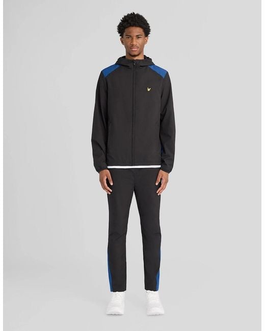Lyle & Scott Black Sports Panelled Track Pants for men