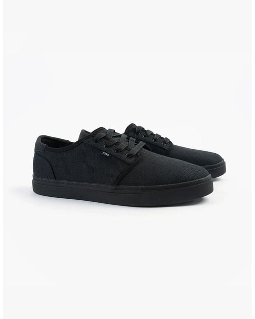 TOMS Black Carlo 2.0 Canvas Trainers for men