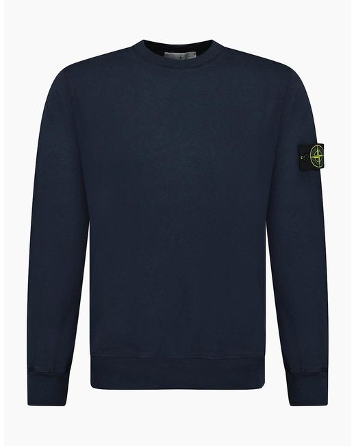 Stone Island Blue Malfie 'Old Effect' Sweatshirt for men