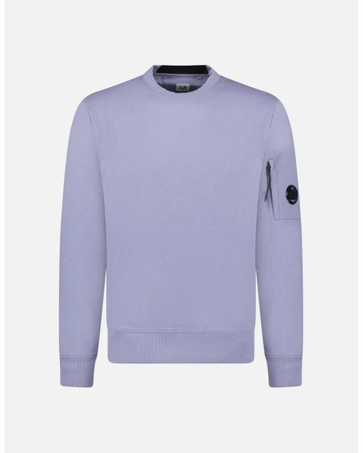 C P Company Purple Arm Lens Diagonal Sweatshirt for men