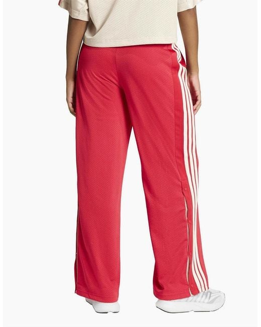 Adidas Red Open Hem Woven Tracksuit Joggers