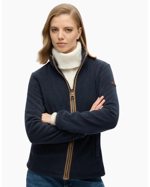 Superdry Blue Estate Full Zip Fleece