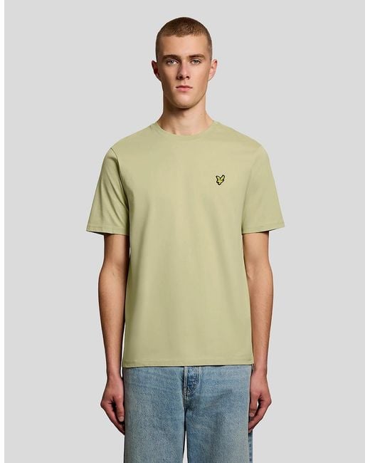 Lyle & Scott Green Cotton Crew Neck T-Shirt for men