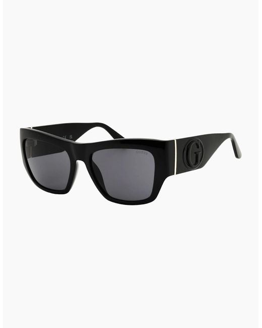 Guess Black Shiny Oversized Sunglasses