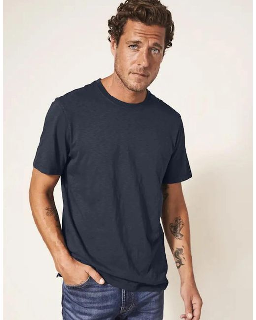 White Stuff Blue Abersoch Short Sleeve Tee Dark for men