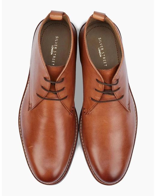 Silver Street London Brown Ludgate Boots Tan for men