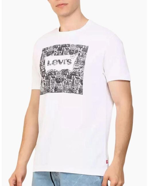 Levi's White Levi's 52655 T Shirt Crew Neck Casual Tee Summer Cotton Tops Levi Top for men
