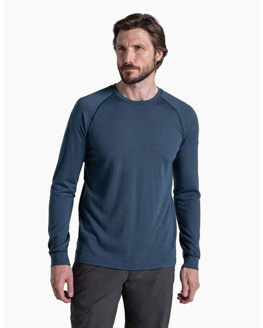 Craghoppers Blue National Trust Yewdale Long-Sleeved T-Shirt for men