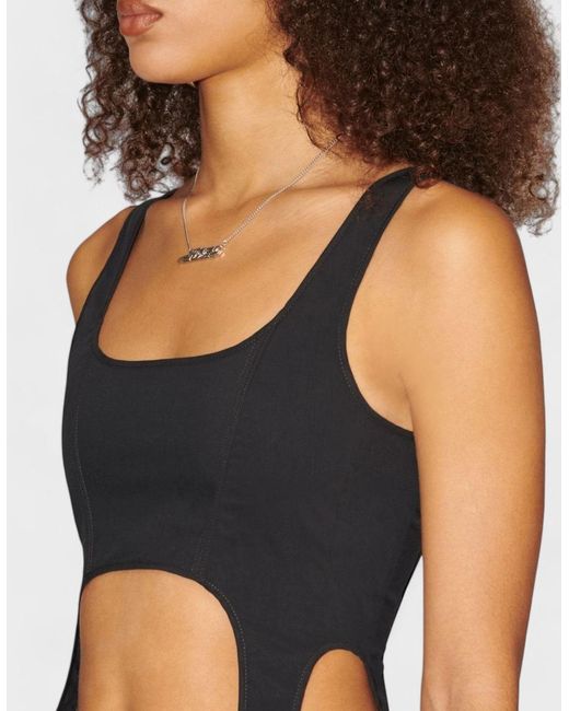 Ambush Black Corset Crop Top