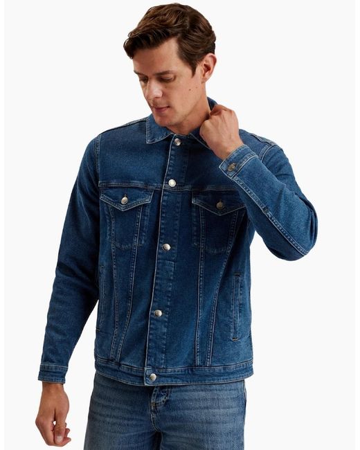 Ted Baker Blue Brisban Denim Trucker Jacket for men