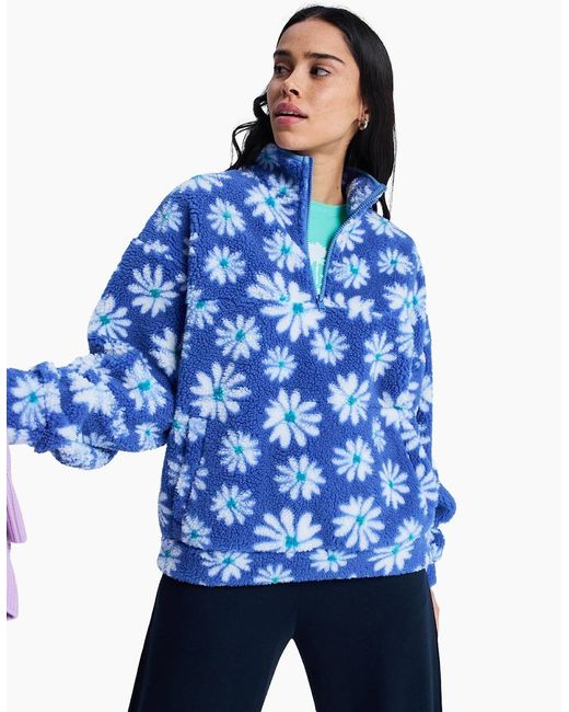 Roxy Blue Jive Talking Polar Half Zip Fleece