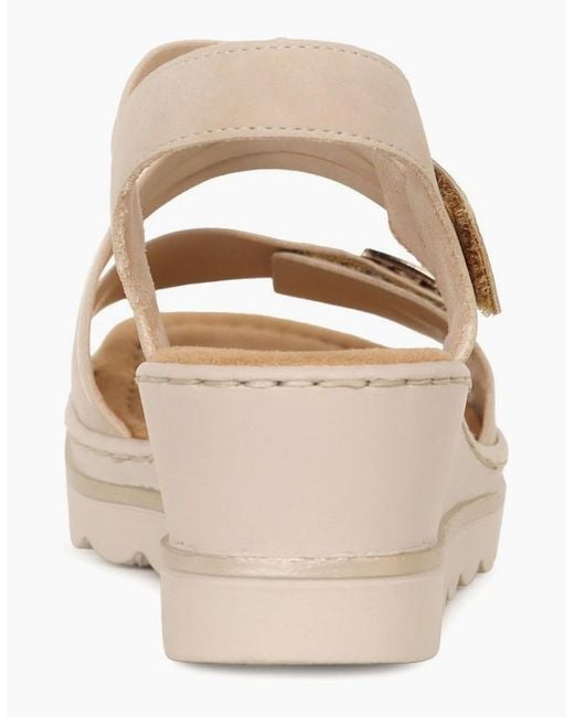 Rieker White Haiti Wedge Heel Sandals