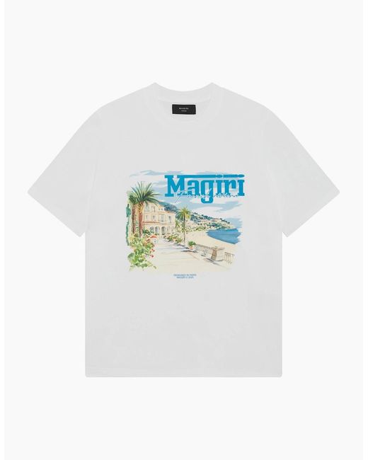 Magrit Blue Rivera Printed T-Shirt for men