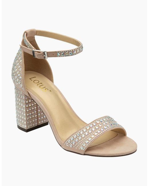 Lotus Metallic Marquesa Heeled Sandals