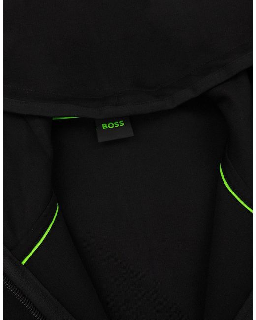Boss Black Hd Logo Print Zip Up Hoodie 001 for men