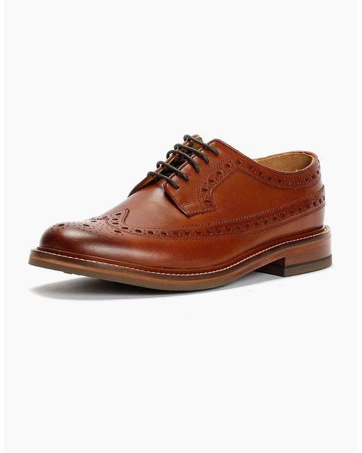 Chapman & Moore Brown Longwing Brogue Country Leather Berry Shoes for men