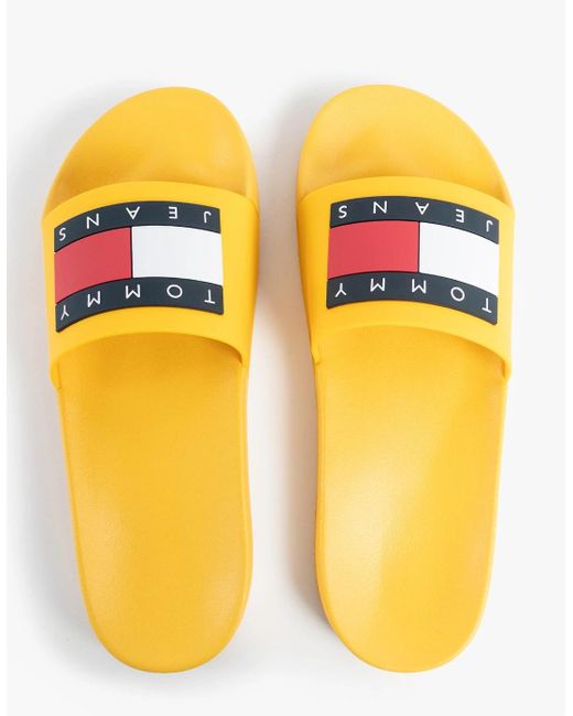 Tommy Hilfiger Yellow Tj Pool Slides Slides Warm for men