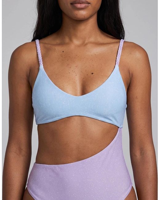 Oceanus Blue Luna Veil Sky & Lilac Swimsuit