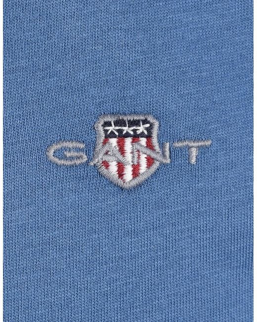 Gant Blue Reg Fit Shield T-Shirt Horizon for men
