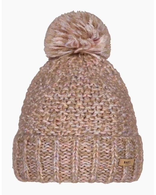 Barts Brown Aitane Chunky Knitted Bobble Hat
