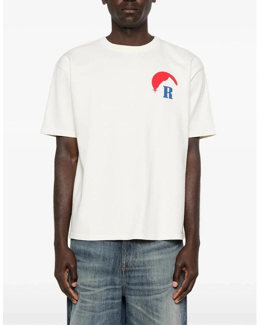 Rhude White Moonlight Regatta Tee for men