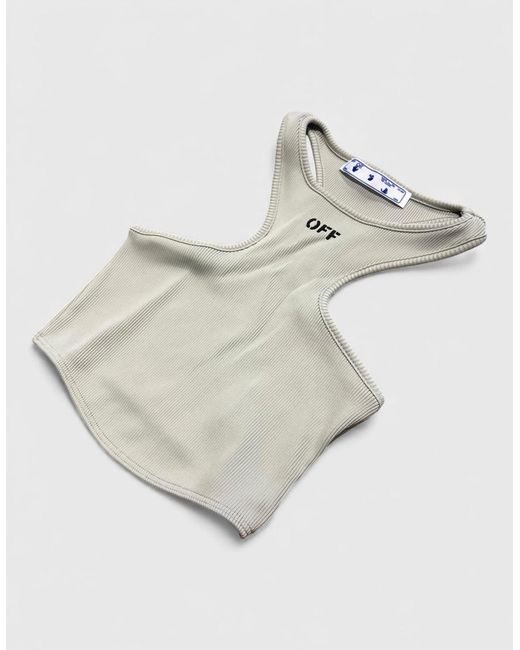 Off-White c/o Virgil Abloh Gray Basic Lux Rib Rowing Top Light