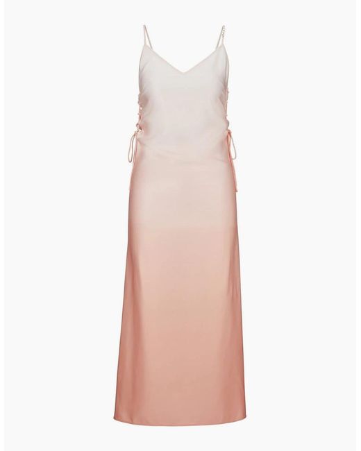 Boss Gray Kasaka V-Neck Maxi Slip Dress