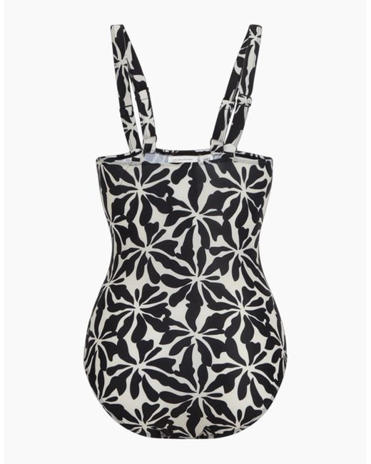 Regatta Black Ladies Sakari Abstract Floral Tummy Control One Piece Swimsuit