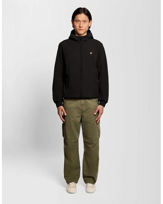 Lyle & Scott Black Fleece Lined Softshell Jacket for men