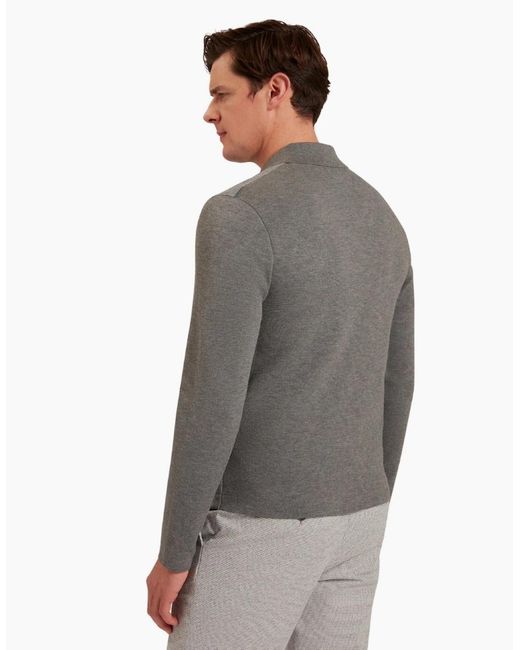 Ted Baker Gray Dejo Herringbone Front Zip Through Jacket for men