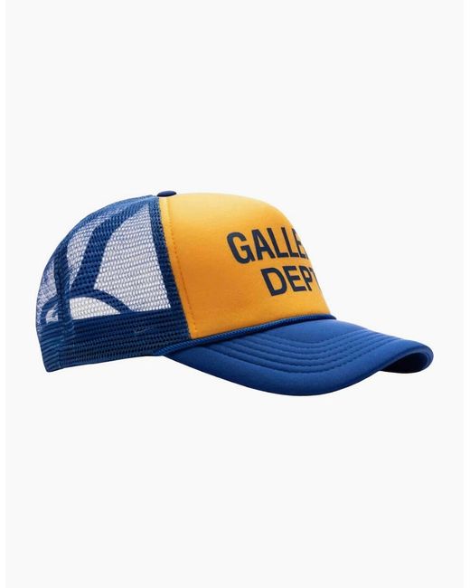 GALLERY DEPT. Blue Logo Trucker Cap for men