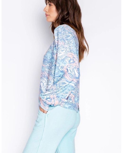 Pj Salvage Blue Salv Tie Die Watercolour Shirt